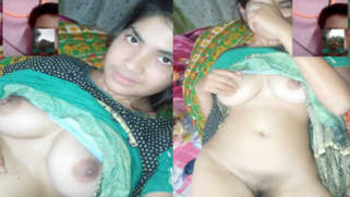 Girl from India discovers big XXX boobs and hairy sex opening on camera | XXX Video on AllSex.XXX