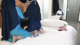 Young Melayu girls in hijabs exposes their shaved XXX holes to masked man | XXX Video on AllSex.XXX