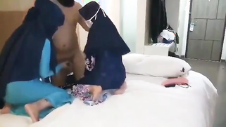 Young Melayu girls in hijabs exposes their shaved XXX holes to masked man | XXX Video on AllSex.XXX