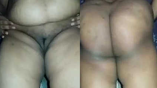 Fat Desi touches her XXX pussy and ass spreading the buttocks close-up