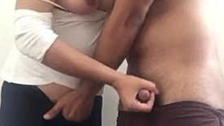 Babe doesn't know that lover films her bouncing XXX boobs during sex