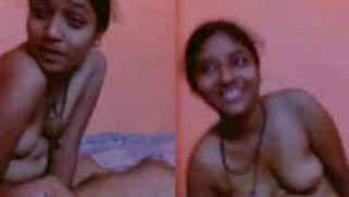 Indian chick flashes her XXX body sitting next to a naked sex stick