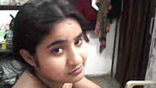 Indian woman flashes her sex titties for XXX man who touches them