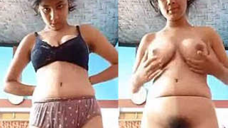 Skinny Indian shows off her XXX tits and masturbates sex vagina