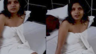 Cameraman asks sex Indian to take this white sheet off and show XXX boobs