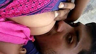 XXX wife exposes her amazing sex melons to man who licks the nipples