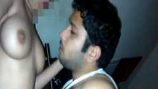 Desi gives her XXX tits to boyfriend who feels sex attraction to them