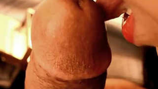 Desi female takes guy's XXX tool in mouth for oral sex and cum in mouth