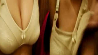 Indian discovers her sex peach and two XXX sized twins on camera