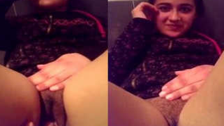 Desi skinny sucks a XXX tool and masturbates her sex vagina on camera