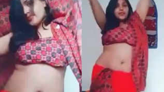 Female performs an Indian sex belly dance in a XXX manner on camera