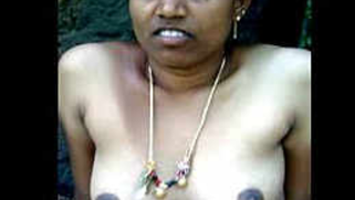 Obedient Desi wife sits naked outdoors while hubby records XXX clip