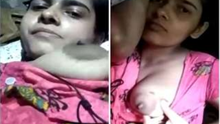 Innocent Desi gal fingers tight XXX muff while BF touches own dick
