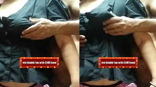 Horny Desi gal strokes BF's XXX phallus while he touches her body