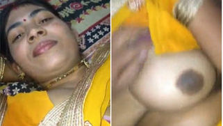 Naughty Desi guy touches GF's XXX tits making her in mood for sex