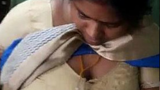 Insistent Indian man coaxes wife to flash boobs for his porn film