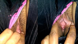 Indian girl in ripped pants reveals hairy cunt in self-made sex video