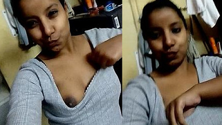 Coed can't get enough of Indian tits so she exposes them on porn camera