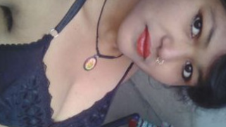 Soft solo porn video by amateur Indian girl with a pierced nostril