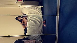 Shy Indian female records home porn and demonstrates large tits