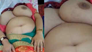 Desi MILF with nice XXX boobies is felt up by her sex partner on camera