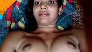 XXX Indian girl with nose piercing lets people see her sexy titties