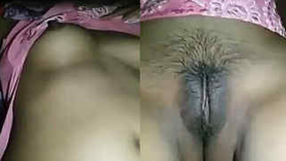 Before sex Indian hubby records tits and XXX pussy of obedient wife