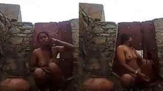 Desi MILF loves her sex body and touches XXX parts showering on camera