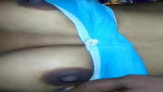 Before sex Indian man examines GF's body and even touches her XXX vagina