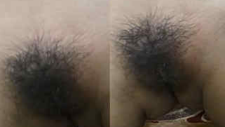 Guy films sex video in which shy Indian GF shows her hairy XXX twat