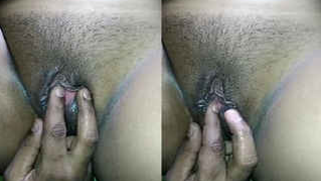 Sex begins with curious guy investigating XXX pussy of Indian spouse