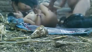 Hot amateur Indian FMM threesome in the barn with busty milf | XXX Video on AllSex.XXX