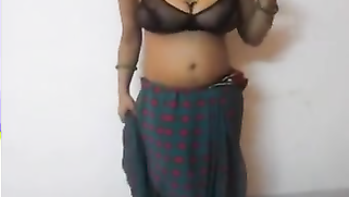 Desi52 aunty expose her big boobs in blue saree | XXX Video on AllSex.XXX