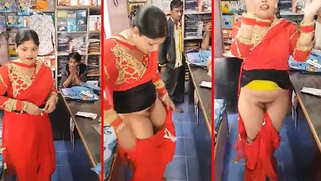 Lewd Desi aunty flashes her hairy pussy in the shop | XXX Video on AllSex.XXX