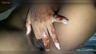 Newly-wed Pakistani wife nude show with mehendi masturbation | XXX Video on AllSex.XXX