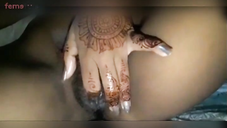 Newly-wed Pakistani wife nude show with mehendi masturbation | XXX Video on AllSex.XXX