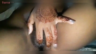 Newly-wed Pakistani wife nude show with mehendi masturbation | XXX Video on AllSex.XXX
