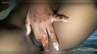Newly-wed Pakistani wife nude show with mehendi masturbation | XXX Video on AllSex.XXX