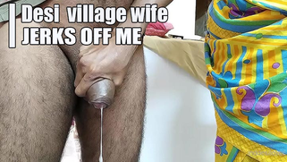 Desi village wife in yellow saree jerks off husband dick on cam | XXX Video on AllSex.XXX