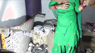 Lewd Desi mom in green saree fucked by shopkeeper in village store pantry | XXX Video on AllSex.XXX