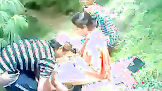 Desi lewd aunty fucked by three boys in forest for money | XXX Video on AllSex.XXX