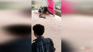 Hot amateur XXX vid of Paki hubby having sex with wife on the roof