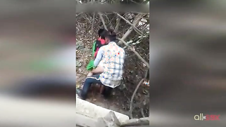 Paki voyeur ruins XXX orgasm of man having outdoor sex with auntie