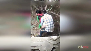 Paki voyeur ruins XXX orgasm of man having outdoor sex with auntie | XXX Video on AllSex.XXX