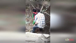 Paki voyeur ruins XXX orgasm of man having outdoor sex with auntie | XXX Video on AllSex.XXX