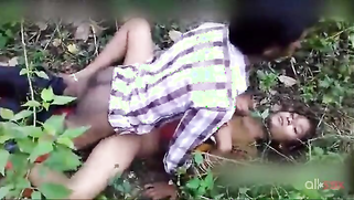 Hairy Paki XXX pussy takes stepson's cock during sex in the woods | XXX Video on AllSex.XXX