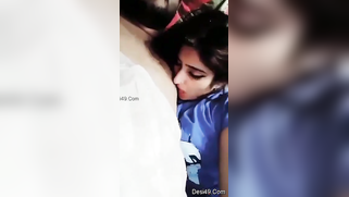 Aroused Paki husband and his XXX cute wife making home sex video