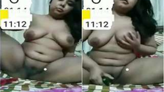 Big-assed Paki sex model drills her XXX pussy with long cucumber | XXX Video on AllSex.XXX