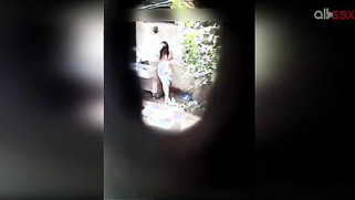 Naked Desi sexpot doesn't know about stalker who films her showering | XXX Video on AllSex.XXX