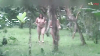Two hot and sexy Desi aunty bathing in a outdoor under rain together | XXX Video on AllSex.XXX